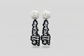 Acrylic Script Earrings