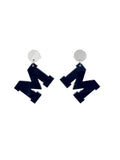 Acrylic M Earrings